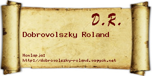 Dobrovolszky Roland névjegykártya