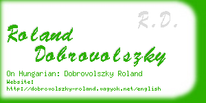 roland dobrovolszky business card
